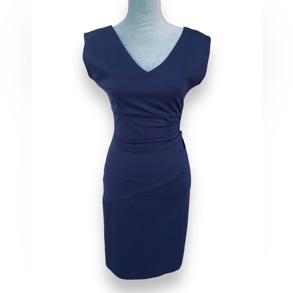 Diane Von Furstenberg Dresses & Skirts - Diane Von Furstenberg Midi Sheath Dress Navy Bodycon Size 4 DVF